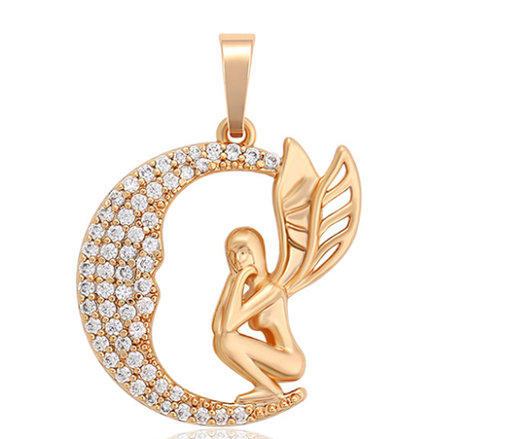 DIJE DE ADA CON CIRCONES  DOBLE ENCHAPE 18K