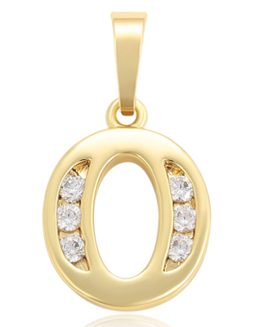 DIJE INICIAL O  DOBLE ENCHAPE 14K
