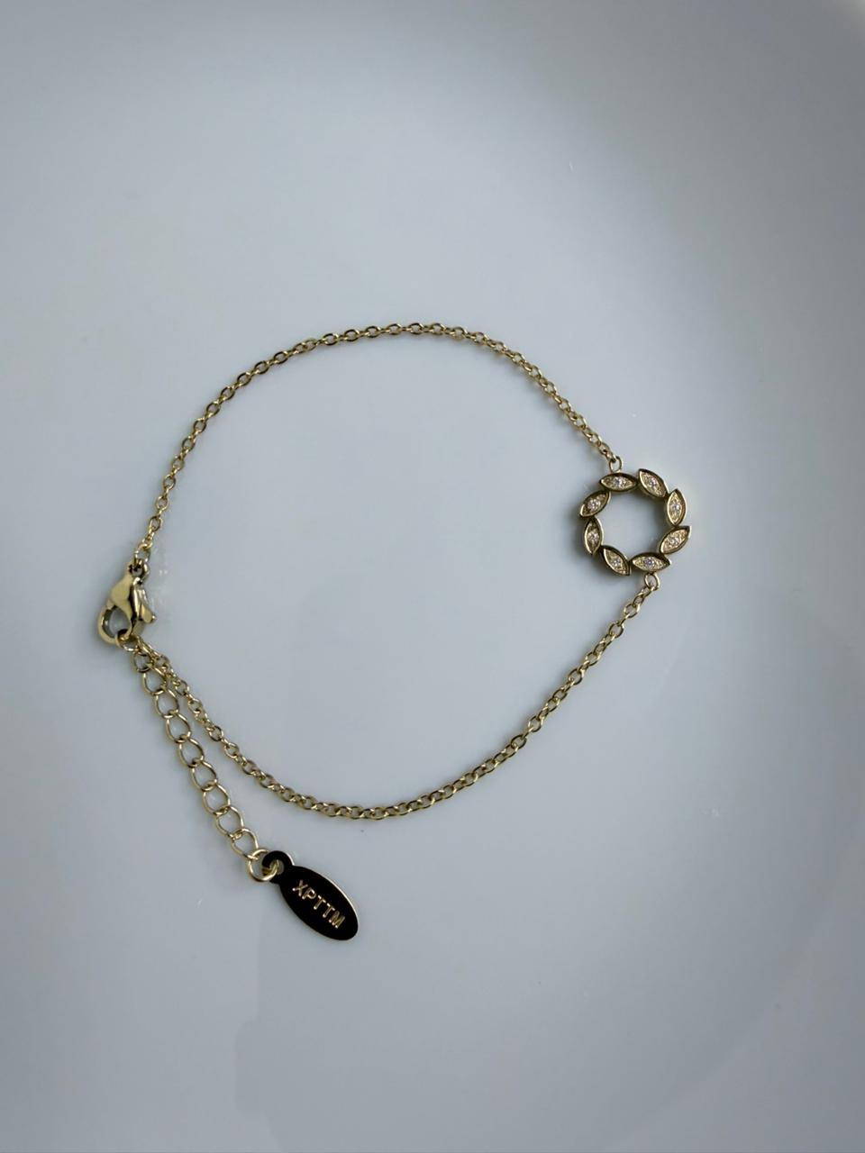 PULSERA DOBLE ENCHAPE 14K(17CM)