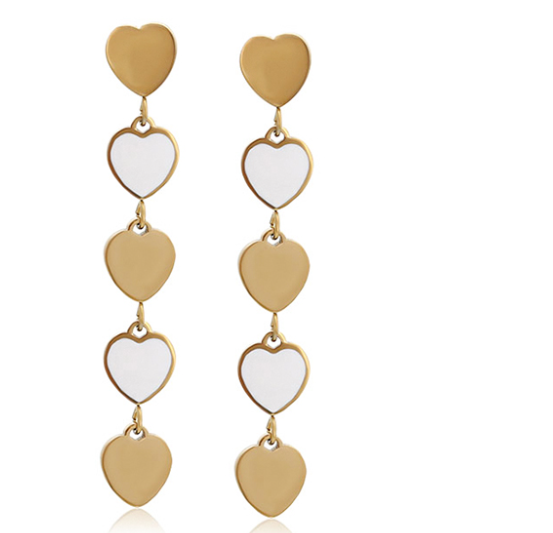 ARETE COLGANTE DOBLE ENCHAPE 14K