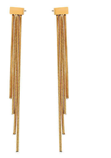 ARETE CON CAIDA DOBLE ENCHAPE 14K