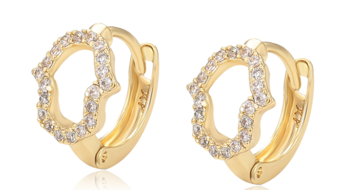 ARGOLLA CON CIRCONITA BLANCA DOBLE ENCHAPE 14K