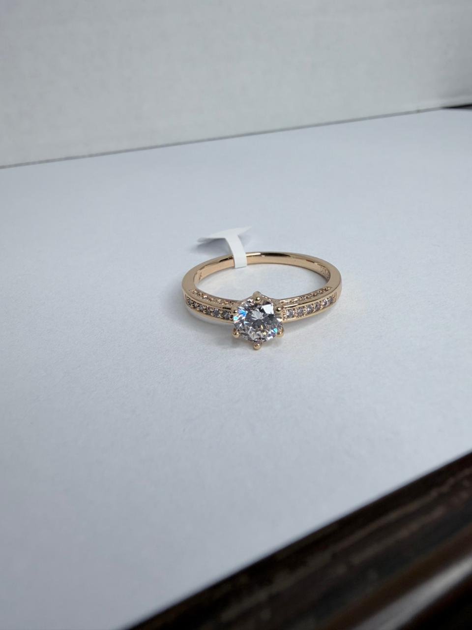ANILLO CON CRISTAL Y CIRCONITA DOBLE ENCHAPE 18K (8)
