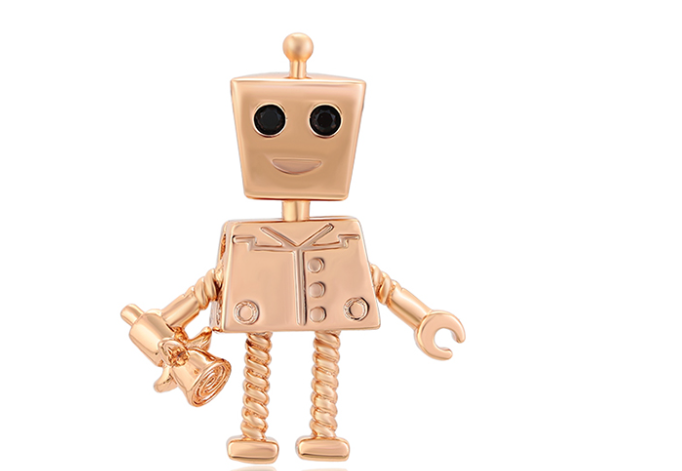 DIJE ROBOT DOBLE ENCHAPE 18K
