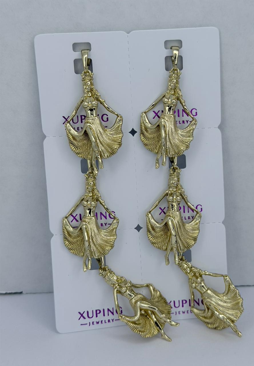 DIJE MUJER CON CORONA DOBLE ENCHAPE 14K