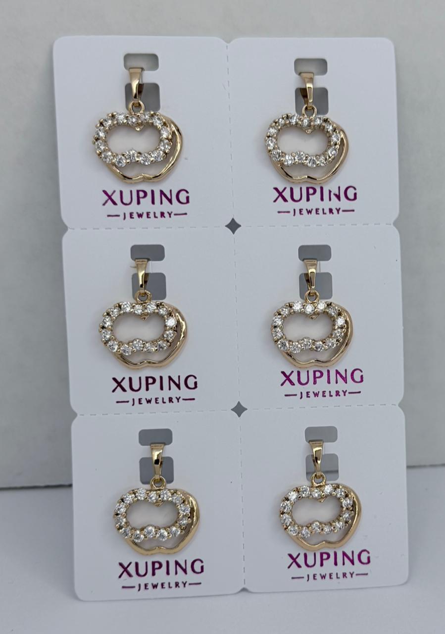 DIJE DOBLE MANZANA DOBLE ENCHAPE 18K