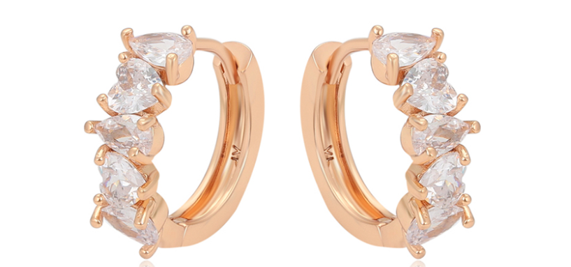ARGOLLA CON GOTA Y CORAZON CON CIRCONITA DOBLE ENCHAPE 18K
