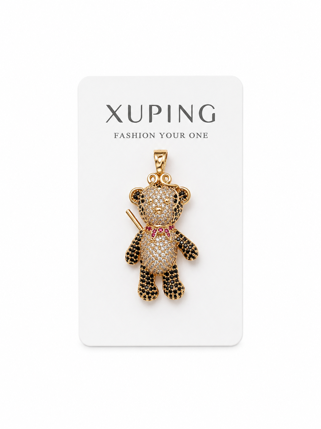 COLGANTE OSO PANDA DOBLE ENCHAPE 18K