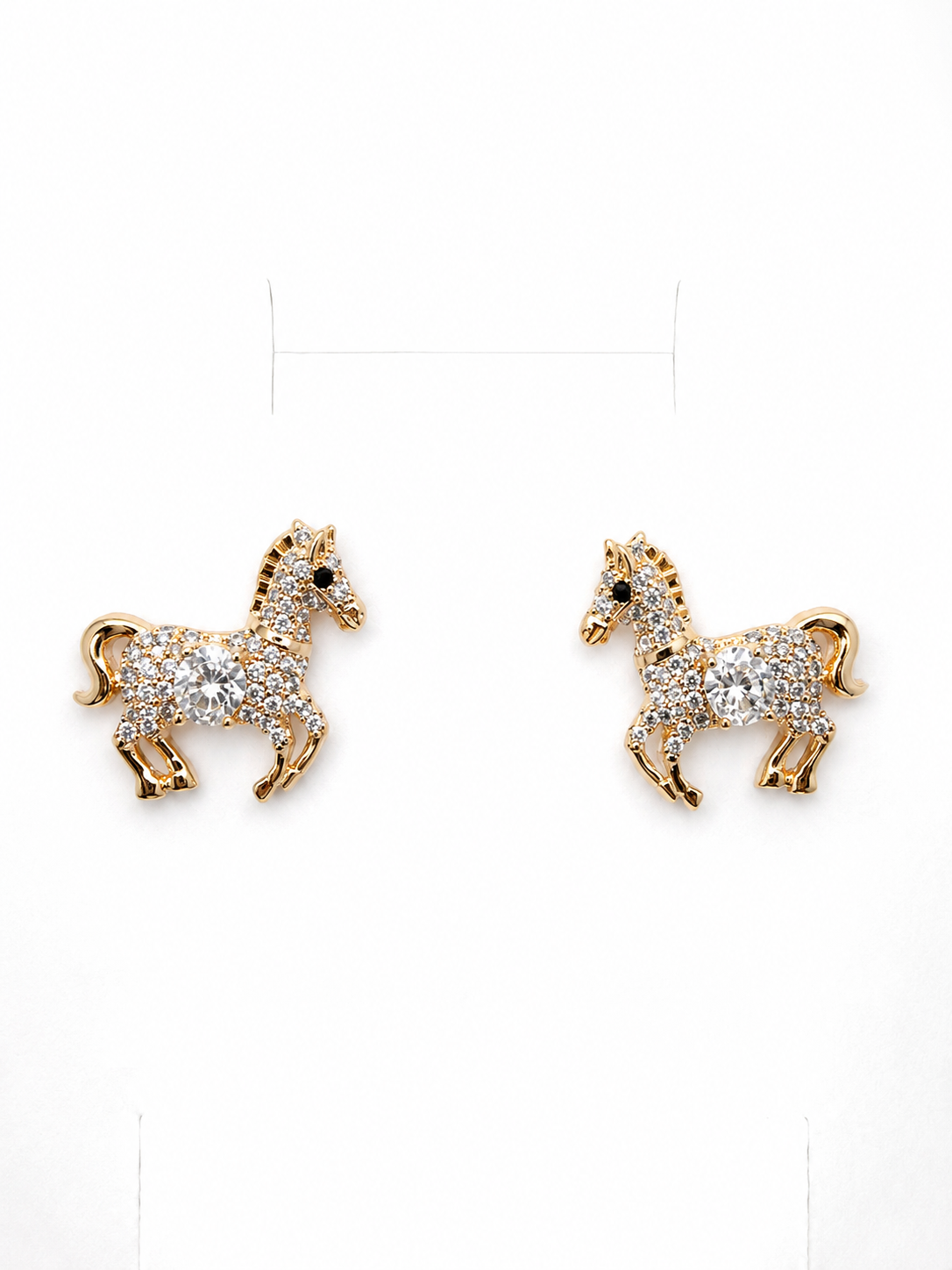 ARETE CABALLITO DOBLE ENCHAPE 18K