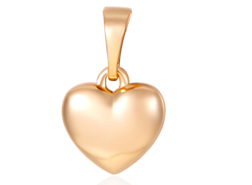 DIJE CORAZON DORADO DOBLE ENCHAPE 18K