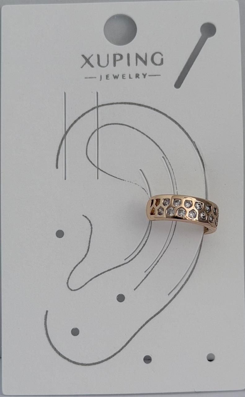 EAR CUFF CON CIRCONITA  DOBLE ENCHAPE 18K