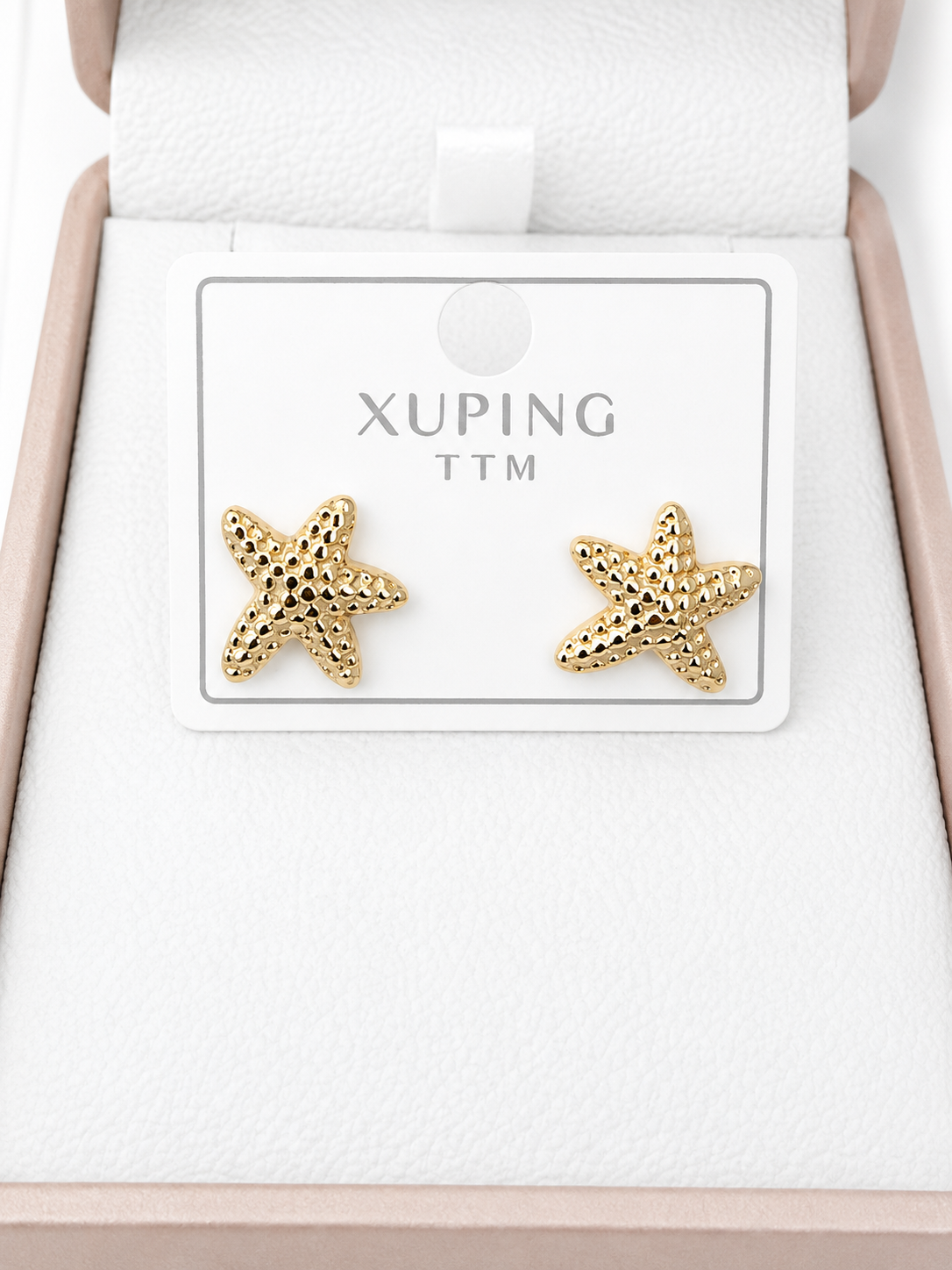 ARETE DE ESTRELLA DE MAR DOBLE ENCHAPE 14K