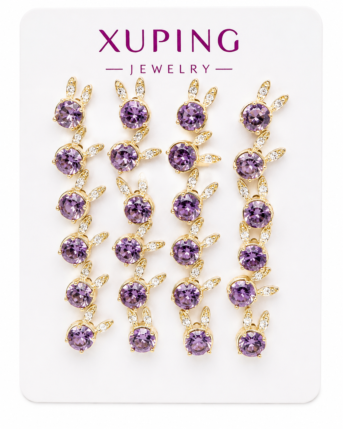 ARETE CONEJO CON CIRCON MORADO
