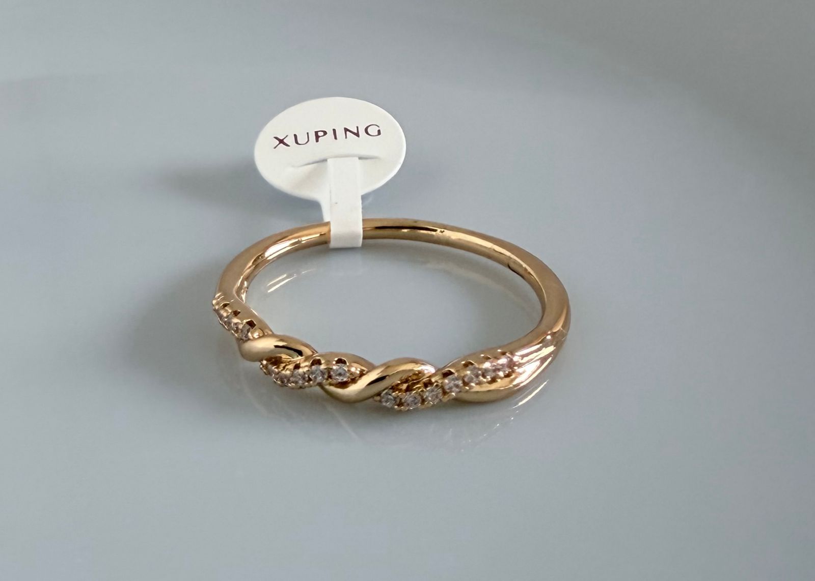 ANILLO ENTRELAZADO  DOBLE ENCHAPE 18K  7