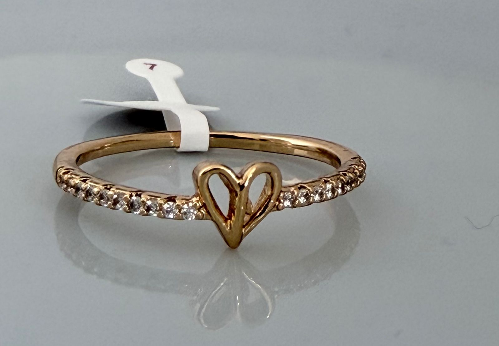 ANILLO CORAZON DOBLE ENCHAPE 18K 7
