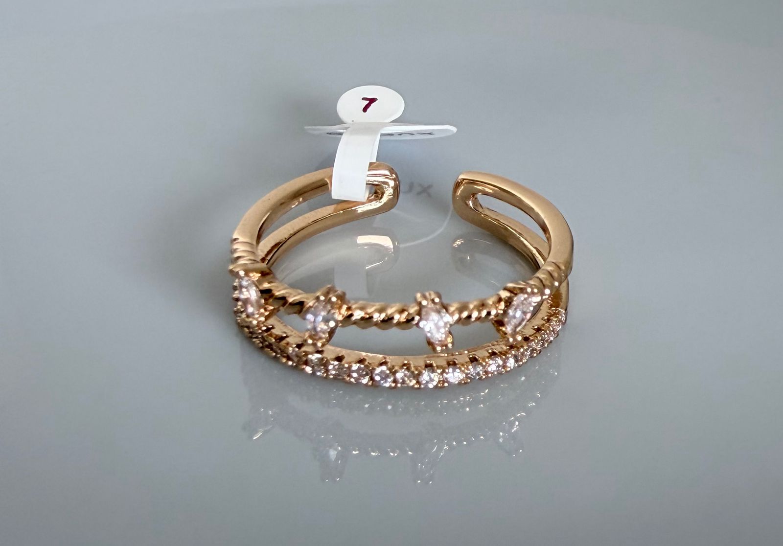 ANILLO REGULABLE DOBLE ENCHAPE 18K 6