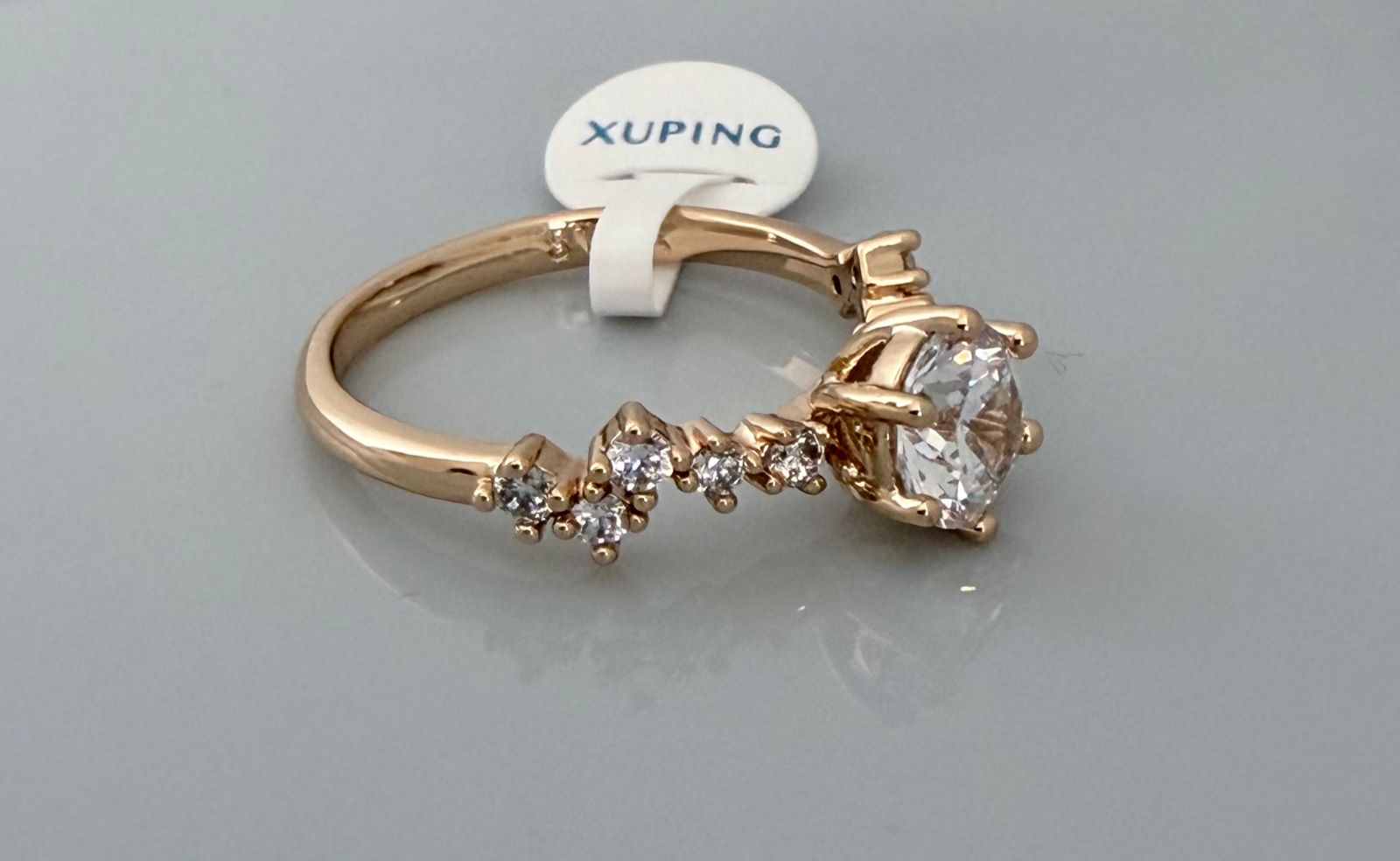 ANILLO CON CIRCON DOBLE ENCHAPE 18K 9