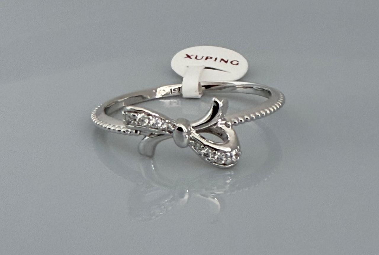 ANILLO CON LAZO  INCRUSTADO CON MINI CIRCONITA PLATEADA 7