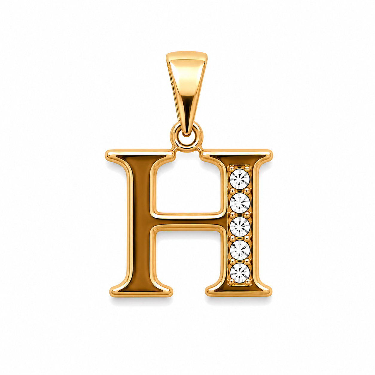 DIJE INICIAL H DOBLE ENCHAPE 18K