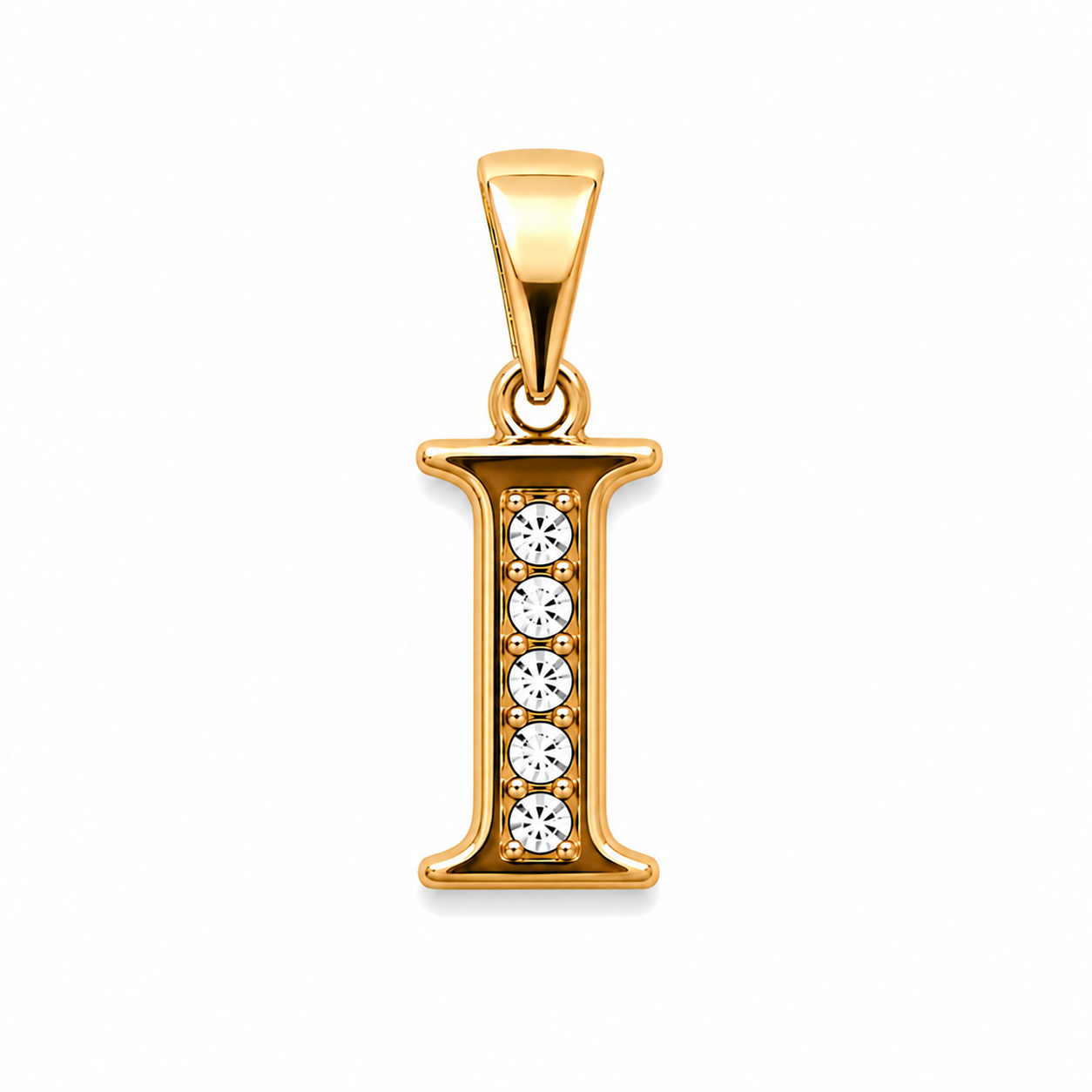DIJE INICIAL I DOBLE ENCHAPE 18K